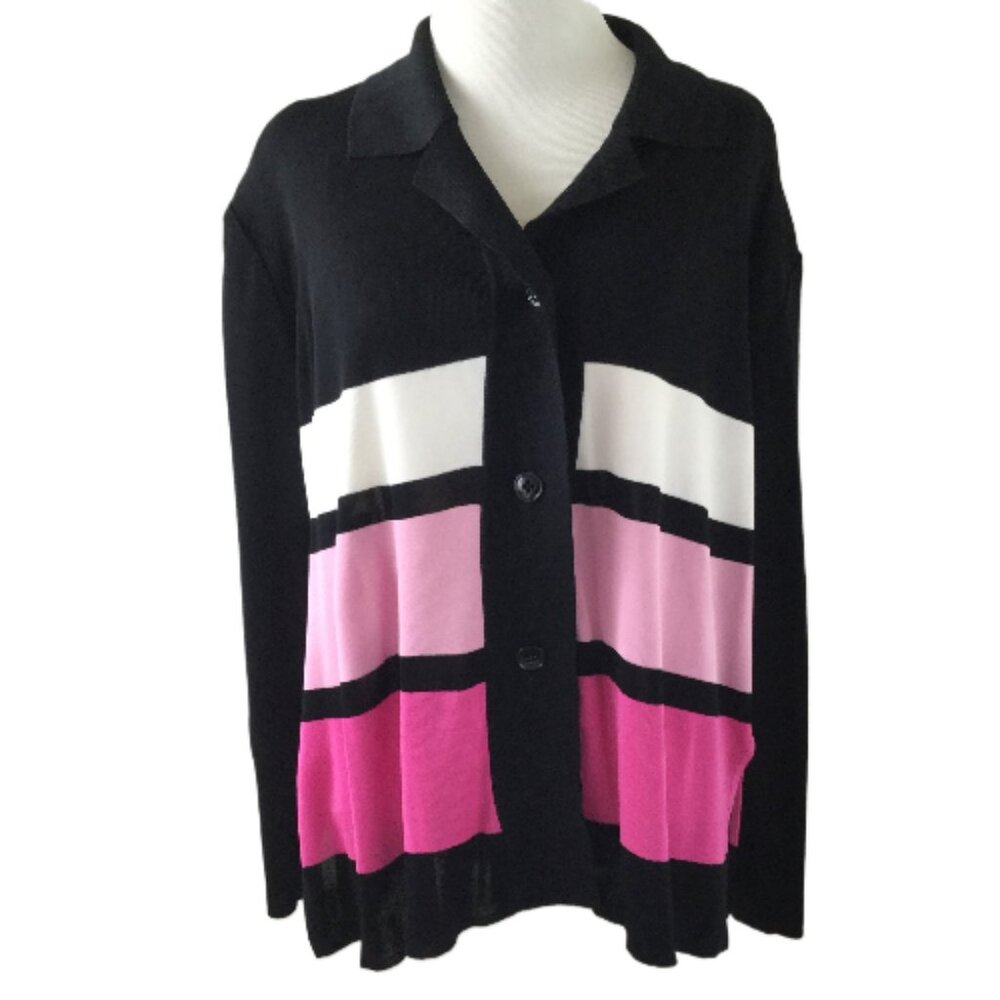 Exclusively Misook Button Up Cardigan l/p